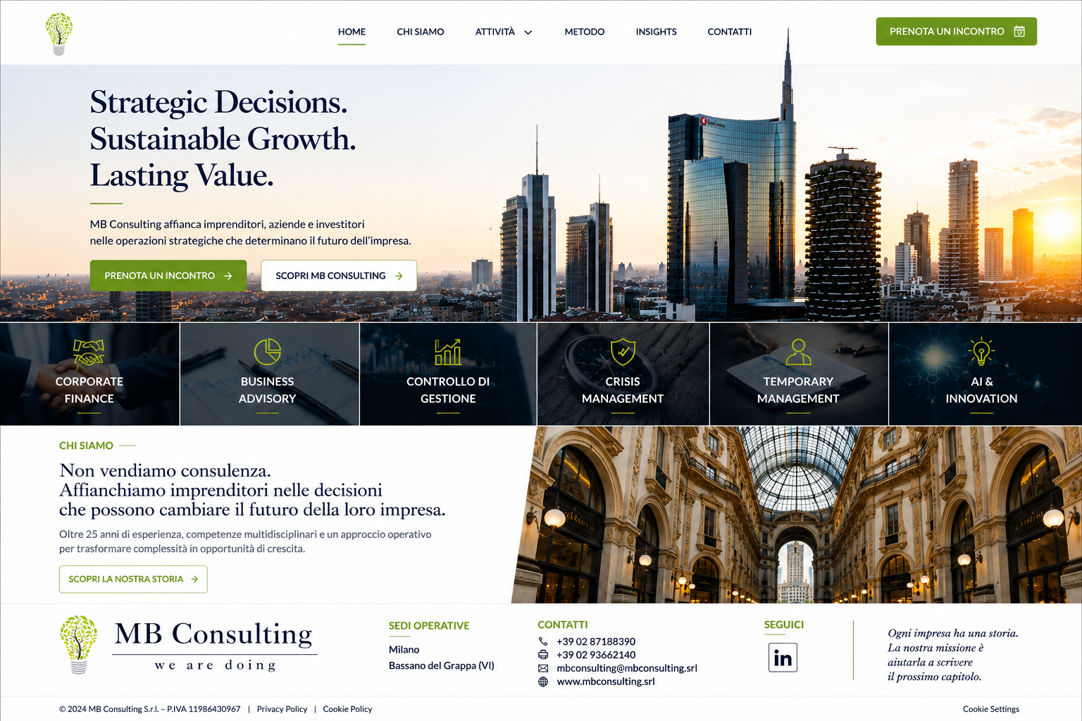 Homepage approvata MB Consulting
